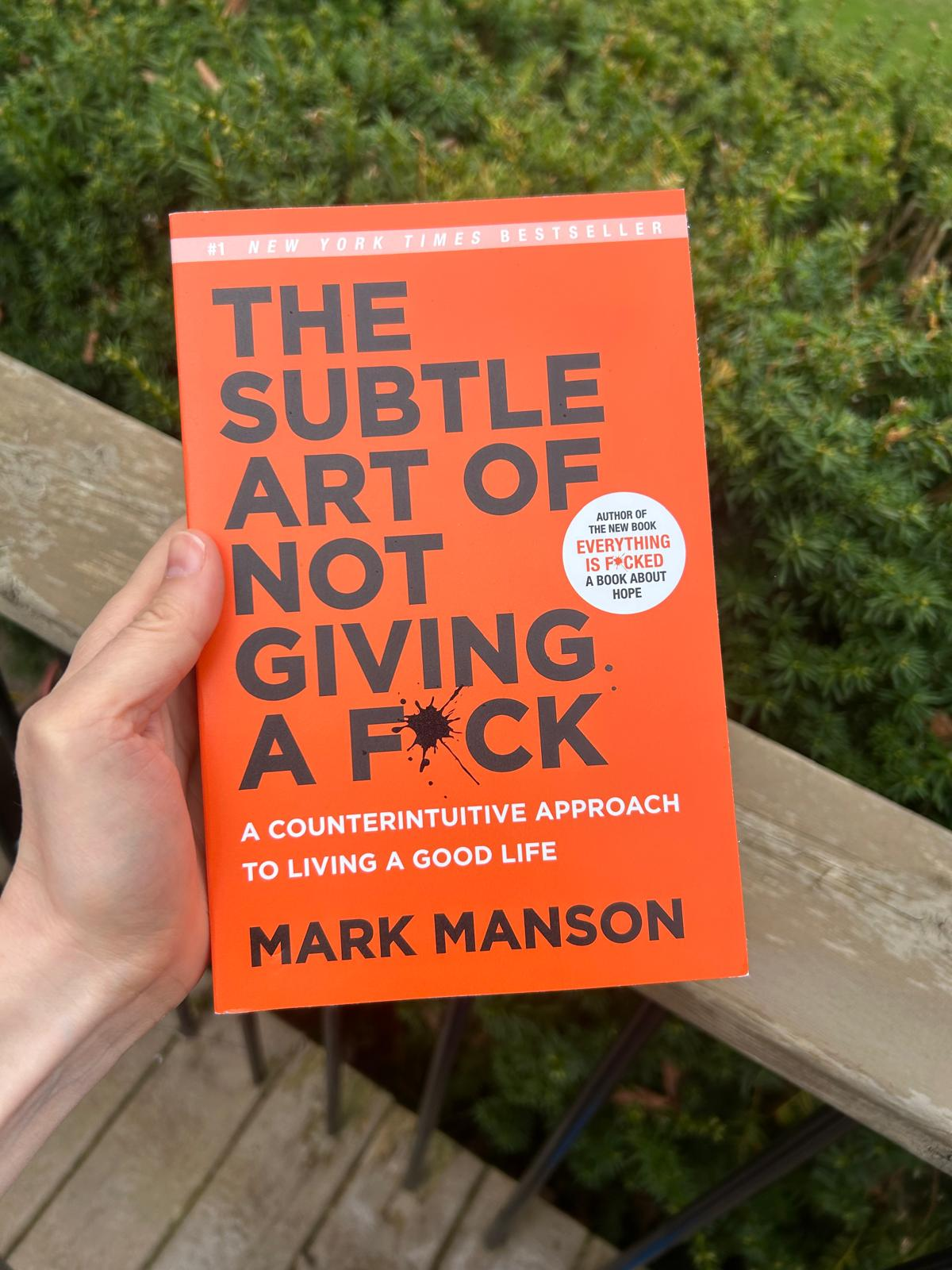 Book #20- Reflections on “The Subtle Art of Not Giving a F*ck”
